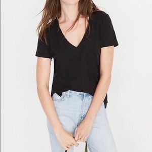 {Madewell} Cotton V-Neck Whisper Tee